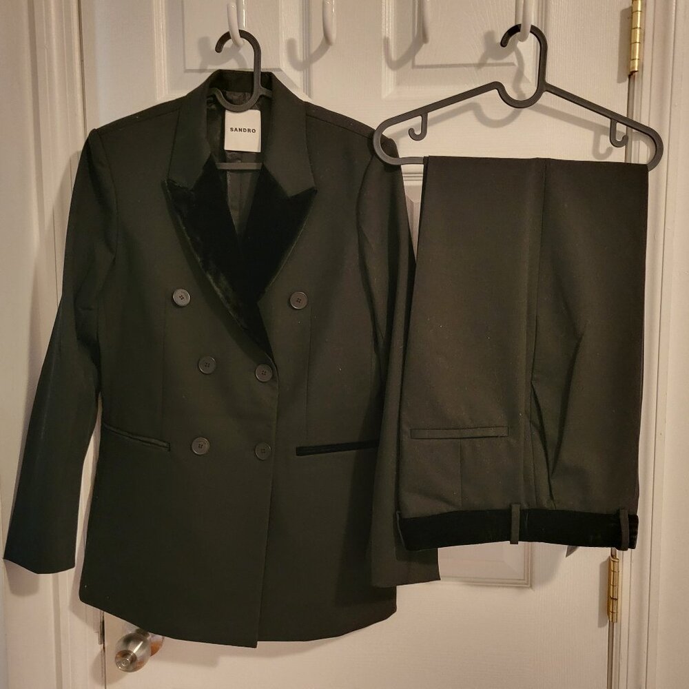 Never Worn - Sandro Women's Winter Suit Jacket & Pants - Size US 10 (EU 42) $800